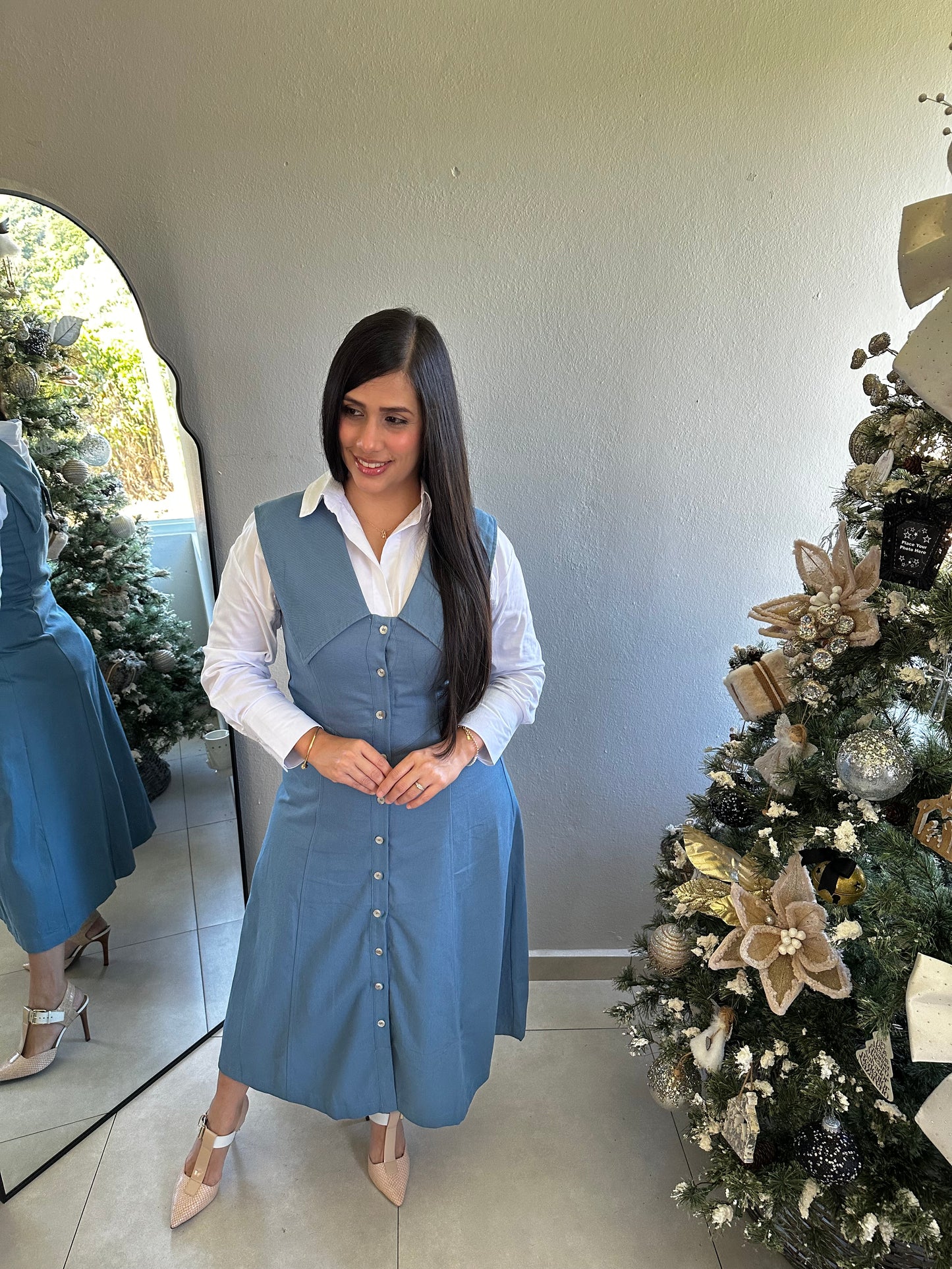 Maria Denim Midi Dress