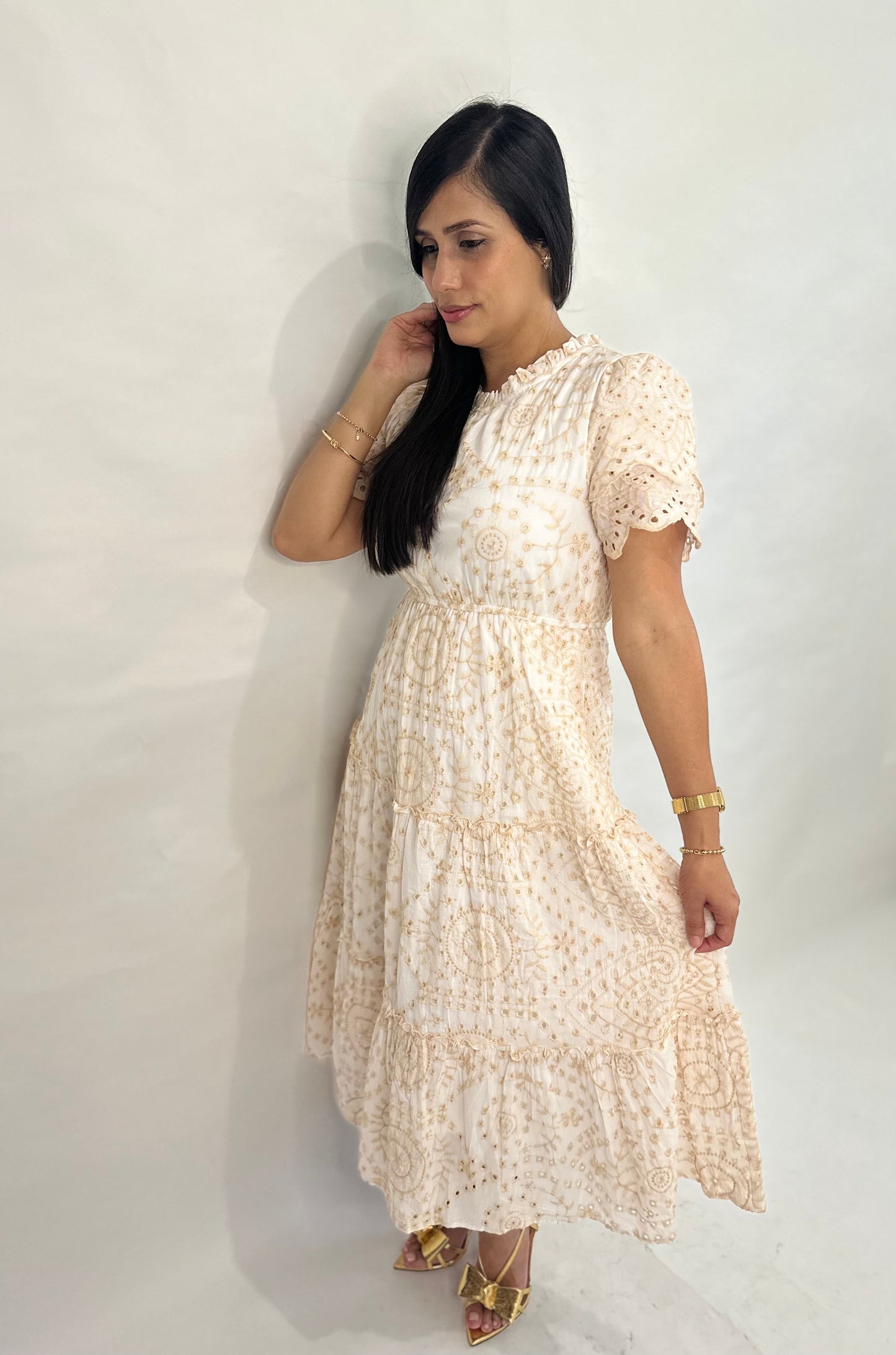Rode Midi Dress