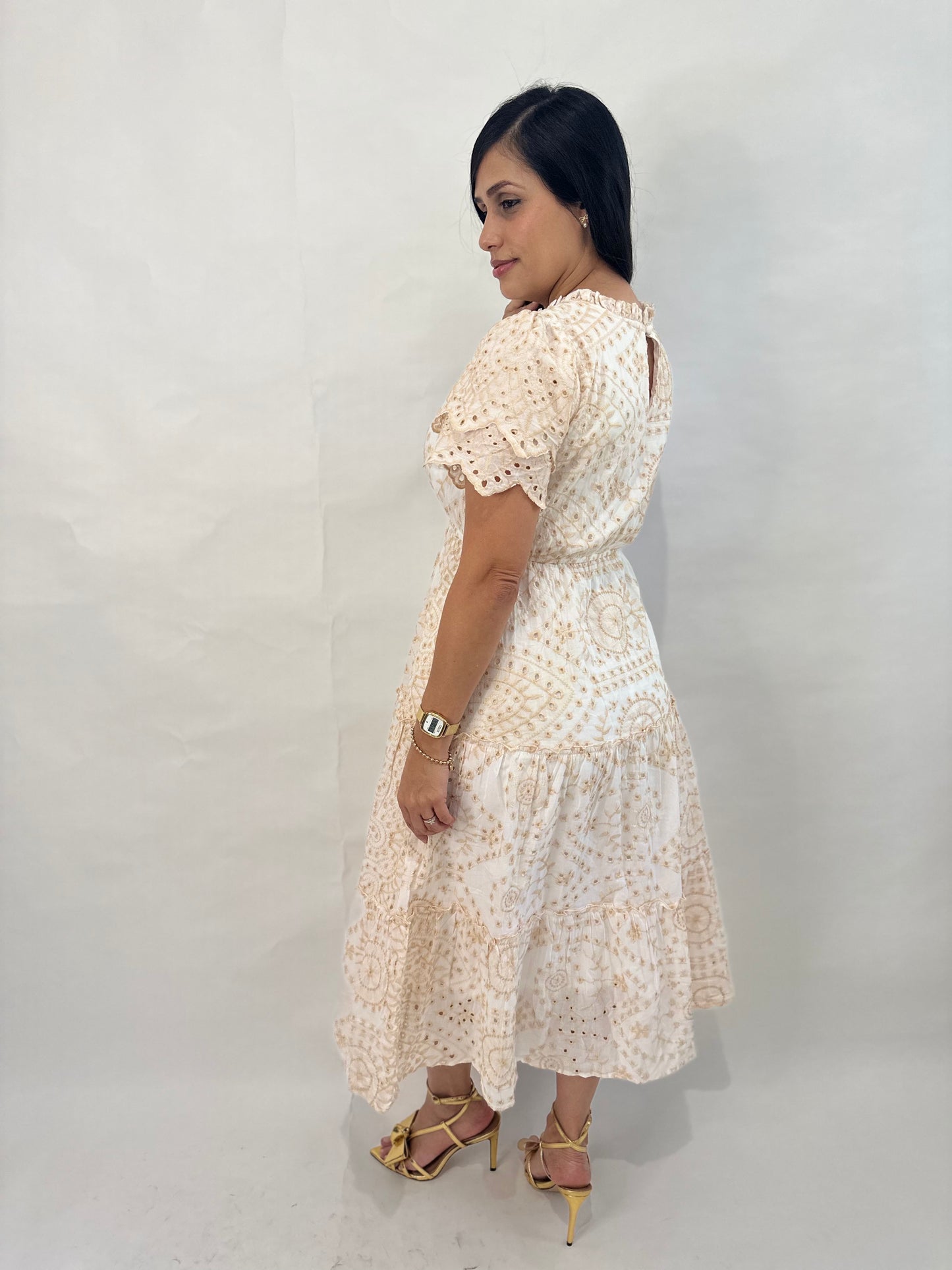 Rode Midi Dress