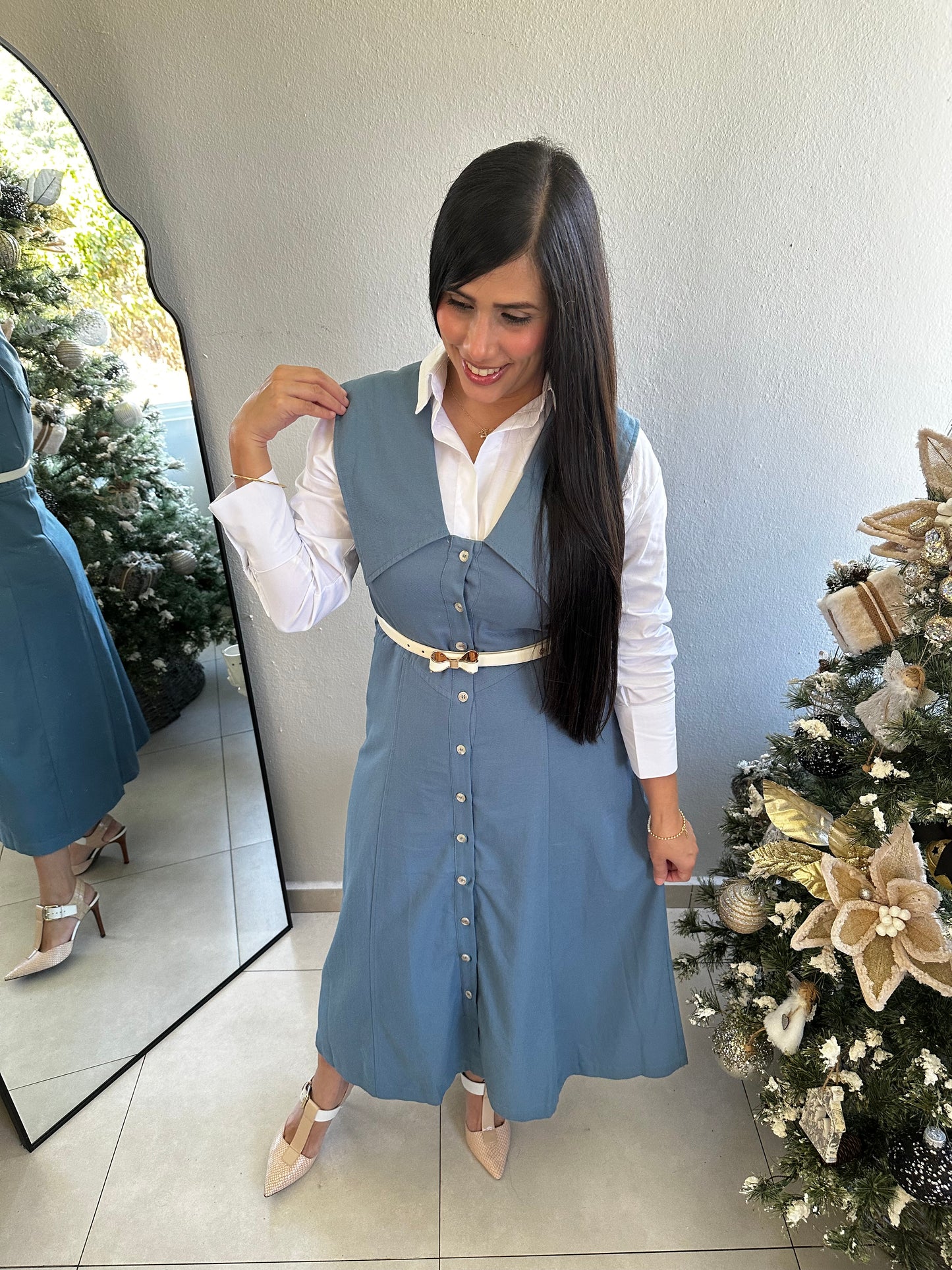 Maria Denim Midi Dress